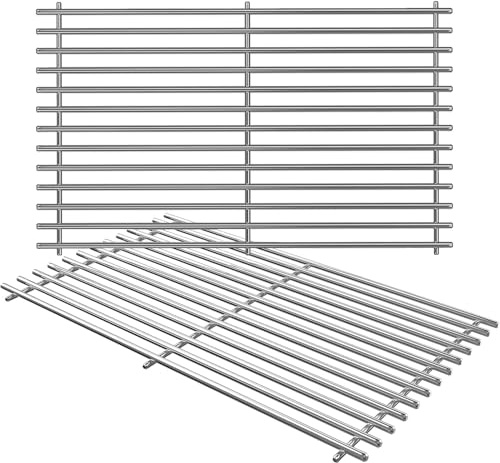 Waltboar 17.5 Grill Grates for Weber Spirit II & Spirit E/S 210 220 Series Grills with Front Control Knobs; 304 Stainless Steel Grill Grates; Weber Grill Grates 7637; Weber Grill Grids, 2-Pack