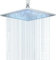JUNSHENG Soffione Doccia Quadrato da 12”, Doccia a Pioggia con LED, Soffione Doccia Fisso (30x30cm) spazzolato