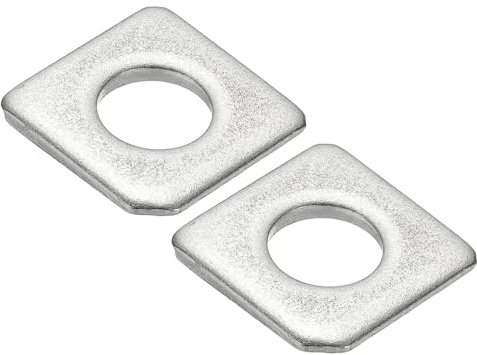 PATIKIL 2 Piezas Arandelas Cuadradas Biseladas M16, 16x35mm Arandelas Cuadradas Biseladas De Ángulo Perdido Placa De Soporte De Rodamiento Plano Acero Inoxidable 304 Para Pernos Cuña
