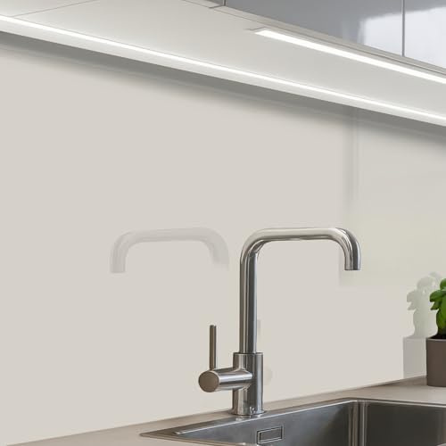 KitchenYeah© Splashback for Kitchen self-Adhesive Sink Splash Splatter | 24x32 / 60x80 cm - Guard Splashbacks Walls Grey - Light - Autumn