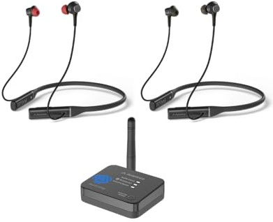 Avantree Aura Loop Dual - Auracast Funkkopfhörer Fernseher für gemeinsames Hören
