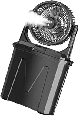 Oxxggkao Ventilateur brumisateur oscillant rechargeable 20 000 mAh Vitesse réglable 72 h d'autonomie Intérieur Extérieur Circulation de l'air Ventilateur de camping