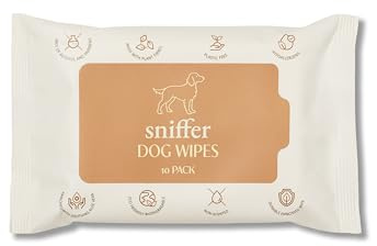 Sniffer Dog Company Premium Dog Wipes for Paws, Body & Bottom – Thick Pet Wipes for Dogs, Gentle on Sensitive Skin, Hypoallergenic with Soothing Aloe Vera, Convenient Travel 10 Pack Dog Wet Wipes. | Suitable for Paws, Body and Bottom, Gentle on Sensitive Skin.