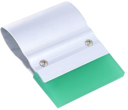 WESIEVYA Raschietto di Gomma Strumento per Applicazioni Tessili e Grafiche Manico Ergonomico per Serigrafia Colore Argento, Adatto per Piastre Colore Casuale