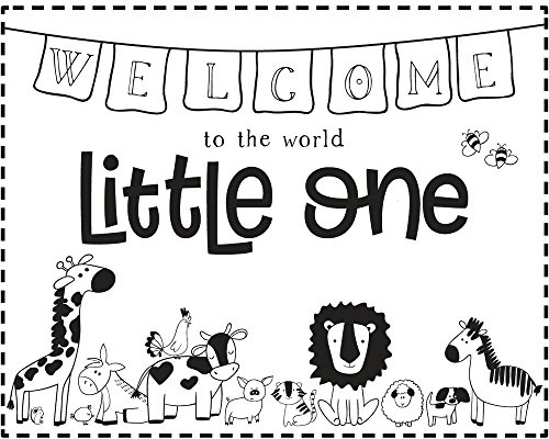 Rayher Hobby 29122000 Holzstempel Welcome Little One, 10 x 8 cm, Text mit Aussagekraft, zum Gestalten von Karten u.v.m., Butterer Schrift-Stempel