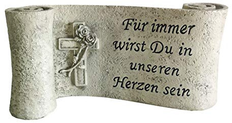 Grabschmuck Spruchband mit Aufschrift Für Immer wirst Du in unseren Herzen Sein