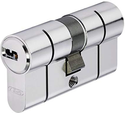 Abus 83674 D66PSN Door Cylinder, Nickel-Plated, 30x10mm