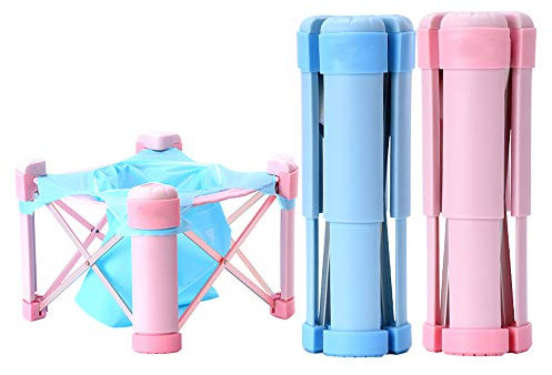 HSJCZMD Folding Kindertoilette, Cup Design Ultra Portable-Legierung Mobiltoilette, Self-Service-WC für Kinder 1-6 Jahre alt,Rosa