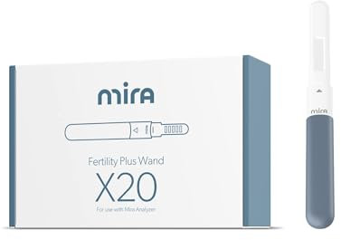 Mira Fertility Plus Wands, Ovulation Test Strips for Women, Accurately Monitor and Detect Ovulation at Home, Track LH and E3G Hormones, Use with Digital Mira Fertility Monitor Kit + App, 20 Tests