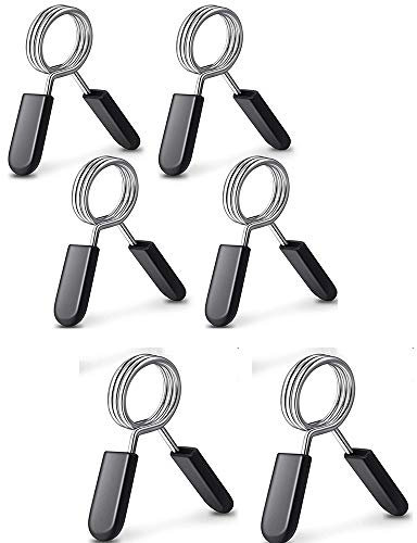 FJSC 6Pcs Olympic Barbell Clamps Collars, Quick Release Pair Of Locking Professional Olympic Weight Barbell Locks Collar Clips Great for Workout, Weightlifting, Fitness 25mm