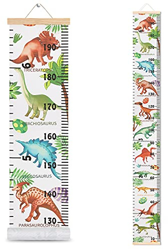 HIFOT Messlatte Kinder, Dinosauier Meßlatte Kinder Wachstumsmesser Messleiste für mädchen Jungs Kinderzimmer Wand Dekorationen 190cm * 20cm