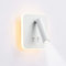 uksunvi Lámpara de pared LED, lámpara de pared de lectura junto a la cama, lámparas de lectura de pared LED de 12 W, foco ajustable （3 W + 9 W 3000 K luz cálida） (blanco cuadrado)