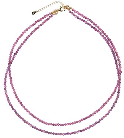 Ulrike Schmitt Edelsteinkreationen Rubin facettiert rosarot Edelsteinkette Mehrstrangkette Kette Halskette Collier