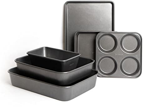 MasterClass 6 Piece Bakeware Set, Including Roasting Pans, Baking Trays, Loaf Tin and Yorkshire Pudding Pan