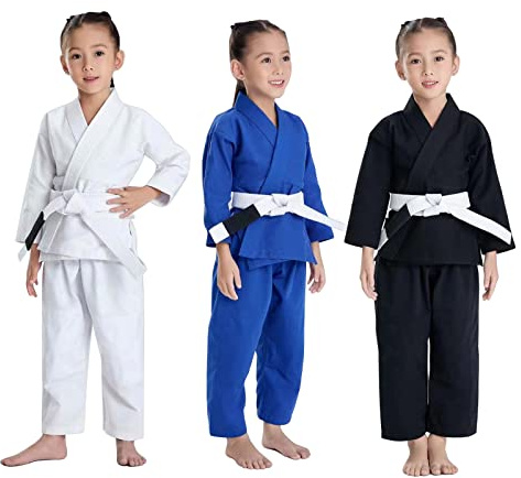 JUST YEARN Kids BJJ GI, Youth IBJJF Children’s Students Brazilian Jiujitsu Gi kimono Pre-washed Fabric