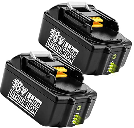 Energup 2 Stück 18V 5.5Ah Ersatzakku für Makita Akku 18V BL1860 BL1850B BL1850 BL1840B BL1845 BL1830 BL1835 BL1815 LXT-400 194204-5 mit LED Anzeige