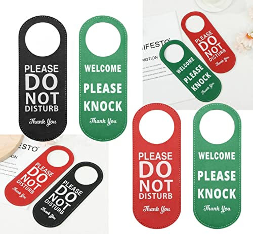 2 Stück Bitte Nicht Stören Schild und Willkommen, Bitte Klopfen Türschild, Nicht Stören Türschild, Beidseitig Bedruckt Türanhänger für Bürotüre, Zimmertür, Hotel,Badezimmer,Wohngemeinschaft, A + B