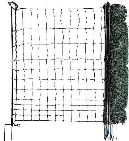 horizont strongLine Hundezaun Camping 50 m 110 cm hoch, grün | Mobiler Hundezaun, 15 Fiberglaspfählen & Doppelspitze, Mobiler Steckzaun für Hunde, Für Garten, Hof & Camping, Ohne Strom