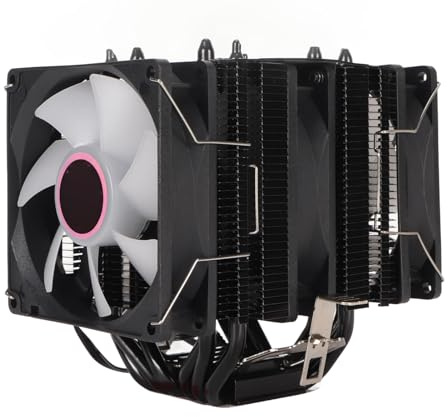 Bewinner 90MM CPU Cooler, Dual Tower 3 Fans CPU Cooling Fan with 6 Heat Pipe, 22dB Super Quiet CPU Cooler Fan For Intel 775 1150 1151 1155 1156 1200 1700 1356 1366, For AMD
