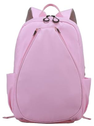 Hixingo Tennisrucksack für Damen und Herren, Tennisschläger Rucksack mit Schuhfach Kapazität Sportrucksack für Tennisschläger, Badmintonschläger und Basketbälle (31 * 45 * 20cm,Rosa)