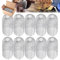 TAIZER Métal Gardes Gouttière 10 Pièces Tamis Gouttière Feuilles Couvercles Tuyau Descente Filtre de Gouttière Filtre Toit Extensible Filtres Gouttière Aluminium pour Arrêter La Mousse Boue Débris