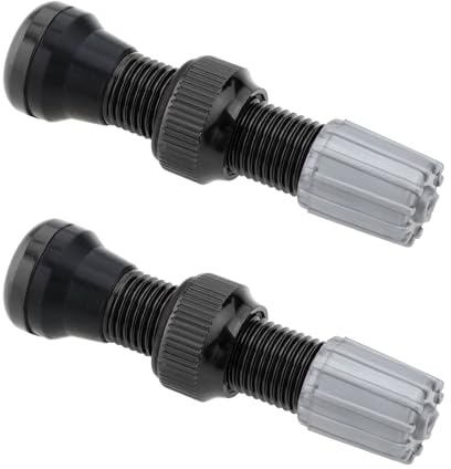 EMSea 2 Stück Tubeless-Luftventil Reifenventil aus Aluminiumlegierung Runde Basis Kleine Ventile für MTB Rennrad Tubeless-Ventilschaft (mit Kappen)