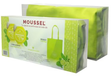 MOUSSEL GEL DE DUCHA LIMA MENTA - 2 BOTES + TOTE BAG DE REGALO