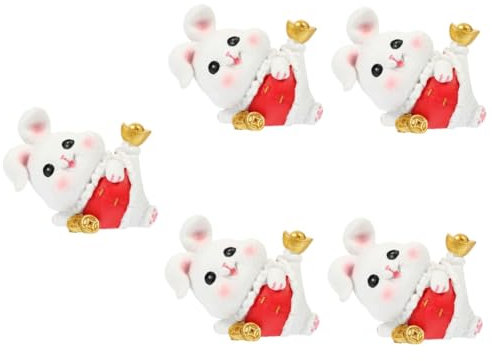 Cabilock 5 Stück Großohriges Kaninchen Ornament Niedliches Häschen Modell Mini Hasen Figur Miniatur Hasen Haushaltsdekoration Cartoon Hasen Ornament Auto Spielzeug Tischdekoration