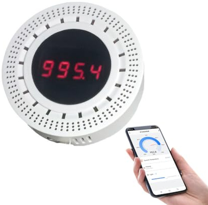 Hanzete Tuya ZigBee Capteur de pression atmosphérique intelligent avec fonction de détection de température et d'humidité Dispositif domotique intégré