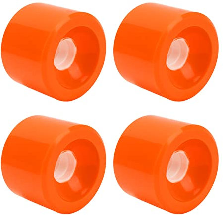 ZAICOLER Roues de Longboard, 4 Pièces HR-78A Roues de Longboard en PU équilibrées, Roues de Scooter de Conduite Sûre, Roues de Skateboard avec Forte Adhérence pour la Plupart des Skateurs (Orange)
