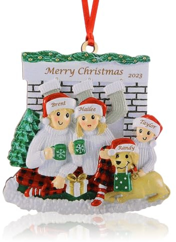 Amsgedhie weihnachtsbaumschmuck aus Holz: Name Personalisierte Weihnachtsdekoration - Innere chtsdekoWeihnaration Fenster - Weihnachtskugeln - Weihnachtsanhänger Charms (Name 4, Stil 1)