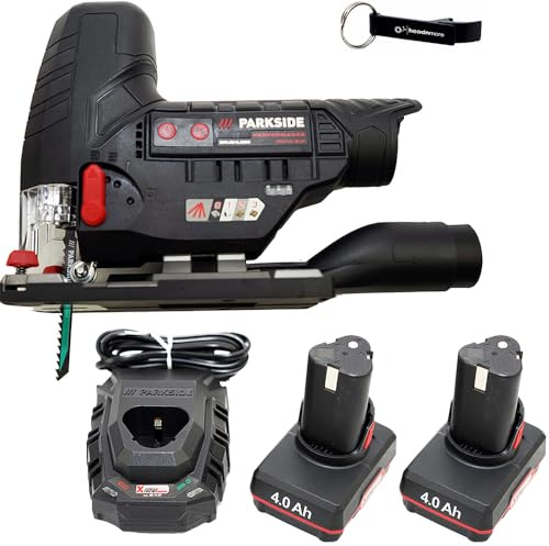 HEADNMORE Bundle – PARKSIDE PERFORMANCE® 12 V batteridriven sticksåg PPSTKA 12 HEADNMORE® nyckelring (2 x 4 Ah batteri)