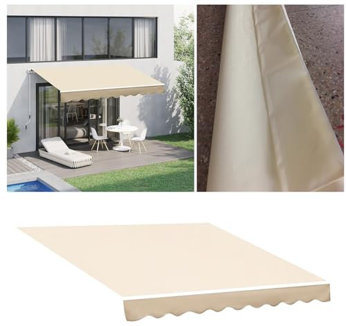 Tettoia Di Ricambio Tessuto Di Ricambio Tende Parasole Da Esterno (Telaio Non Incluso), Tela Da Sole Per Balcone, Tessuto Di Ricambio Per Tenda Da Sole Da Giardino, Idrorepellente, Protezione Solare(2