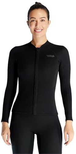 LEIDIMUS Women1, S, 1,5 mm Veste en néoprène pour homme et femme, ultra extensible et chaude, veste de plongée à manches longues pour la plongée en apnée, le surf, le kayak, le canoë