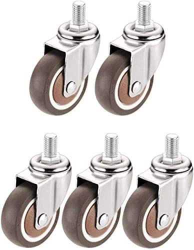 Möbelrolle 5X Bürostuhl Rollen M10 Gewinde Silent Rubber Computerstuhl Spielstuhl Universal Drehbare Ersatzräder