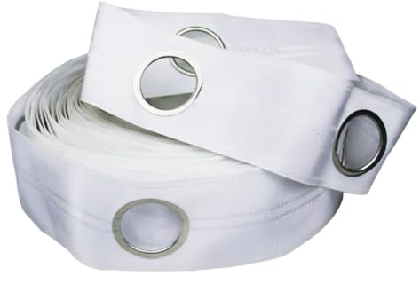 SHTGOI Nastro per tende con occhielli, 7,5 cm x 10 m, larghezza nastro arricciato, nastro pieghevole universale, per balze, decorazioni in tessuto, tende in tessuto