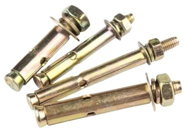 Tornillos de expansión con anclaje, Paquete de 5 pernos de expansión de anclaje de cuña de acero inoxidable 304 o galvanizados, varios tamaños(Gaanized,M12*120Mm)