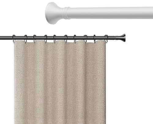 Gardinenstange Ohne Bohren 40-500cm Teleskopstange Zum Klemmen Für Gartenpavillon, Spannstange Zum Klemmen, Ø33mm Duschvorhangstange Klemmstange Türrahmen Für Wohnzimmer(Weiß,410-500cm)