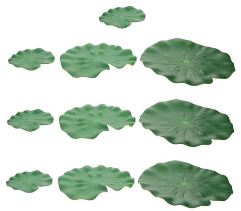 BESPORTBLE 10 pièces Lot Nénuphars Flottantes Artificielles Mousse Résistantes Aux Intempéries Décoration Bassin Piscine et Aquarium pour Jardin Ornement Naturel Stable pour Poisson et