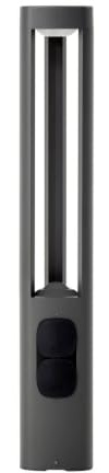 Lucande LED Außenleuchte Pirron (spritzwassergeschützt (Modern) in Schwarz aus Aluminium (1 flammig,) - Wegeleuchte Pollerleuchte Wegelampe Sockelleuchte