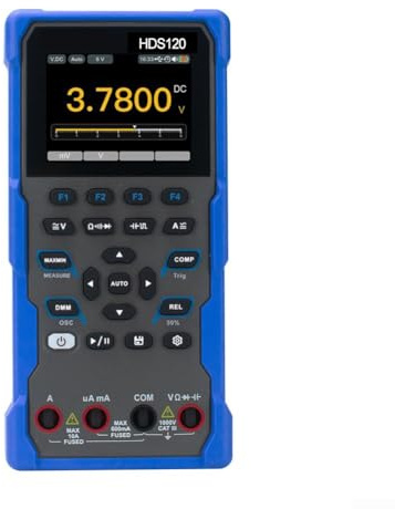 Multimetro digitale con oscilloscopio, display a 4 5 cifre, misurazione automatica della forma d'onda tra cui Vmax, Vmin, Vrms, frequenza, rilevamento intelligente della sonda, CAT III 1000 V nominale