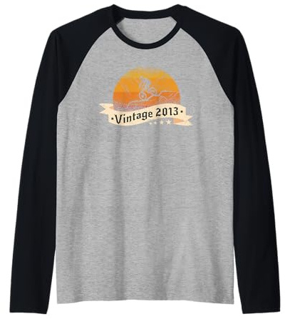 MTB Bike Ciclista Mountainbike Nacido 2013 Cumpleaños Bici Camiseta Manga Raglan