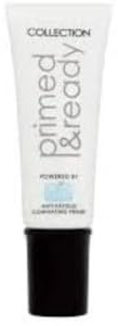 Collection Cosmetics Primed and Ready Illuminating Primer, Dewy Finish For Dry Skin, 25ml, Pearl (Packaging may vary)