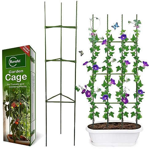 Garden Plant Support Cages, Tomato Growing Cage, Sturdy Garden Plant Support Stakes, Garden Trellis Vertical Climbing Plants Support Climbing (One groups)