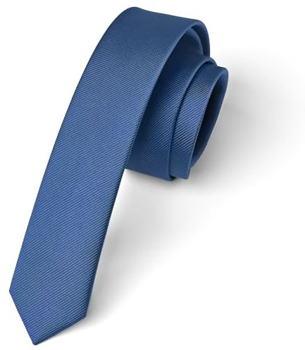 Enlision Krawatte Blau Schmal Seide Krawatten für Herren Einfarbig Schlips Herren Hochzeit Party Krawatte 4cm Formelle Elegante Business