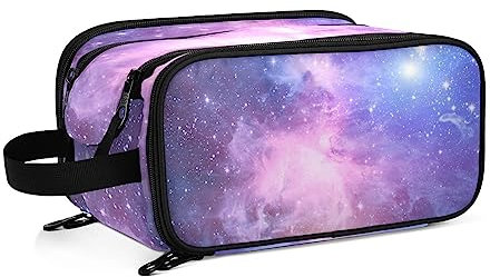 Kulturbeutel Galaxienraum Große Kosmetiktasche Kulturtasche Waschtasche Make Up Tasche Waschbeutel Schminktasche für Damen Mädchen