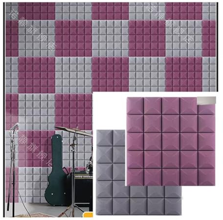 Akustikschaumstoff, Schalldämpfer 10er-Pack Hohe Dichte Akustische Absorption Paneele, Schallabsorbierend Panels Reduzieren Echo-Reverb, Anheftbar For Decke Und Wanddekoration ( Farbe : Grey , Größe :