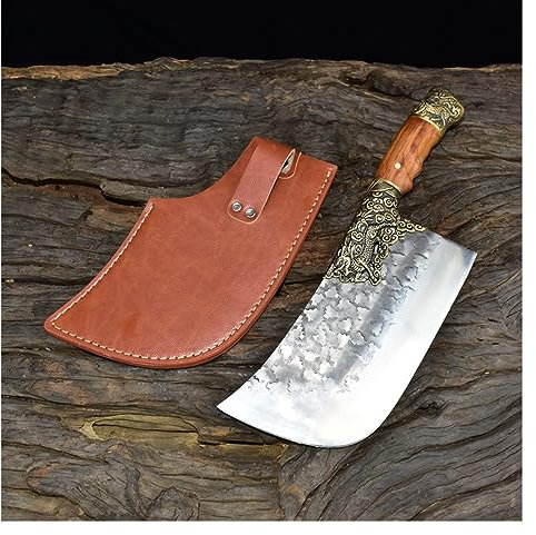 LIUJOU Cuchillo de cocina for cortar huesos Manual for el hogar, cuchillo for cortar huesos y carne, cuchillo afilado for Chef