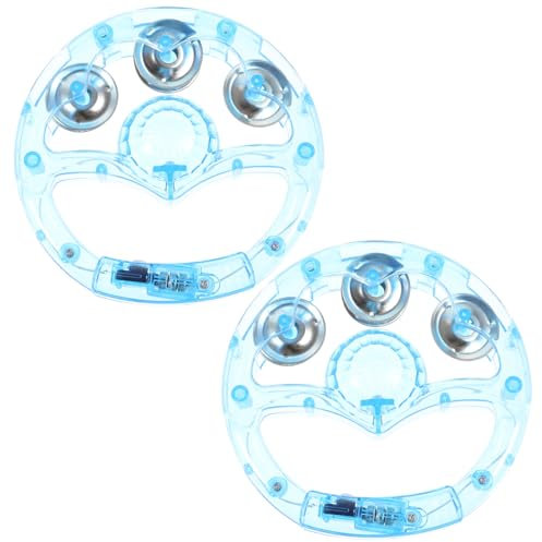 UPKOCH 2 Stücke Tamburin Für Jungen Und Mädchen Erwachsene Handheld Musical Spielzeug Baby Schütteln Glocke Sensorischen Spielzeug Ktv Party Requisiten