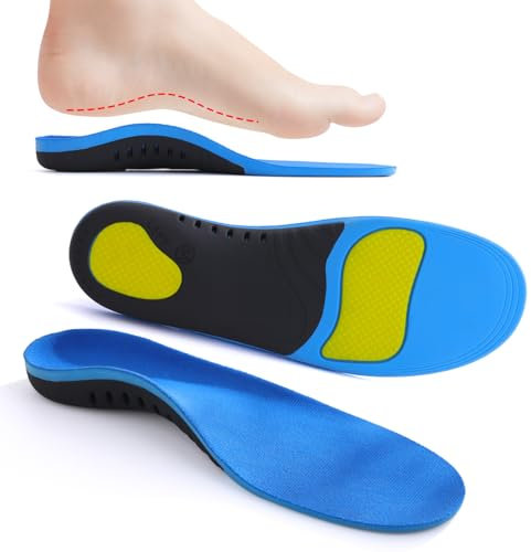 CYSOCZS Orthopädische Einlegesohlen-Heel Spur, schuheinlagen，Arch Support-Comfortable Shoe Inserts for Foot Pain Relief-High Arch Support(Size: EU 47–48, 30.5 cm, Unisex, Blue)
